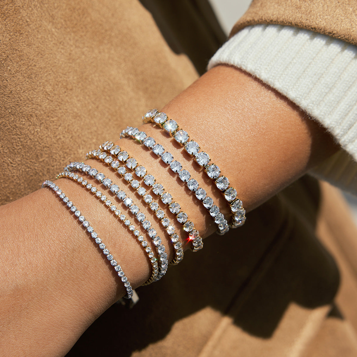 Damen Halskette mit hochwertigem Kristallbesatz aus hypoallergenem Edelstahl Shop Nory