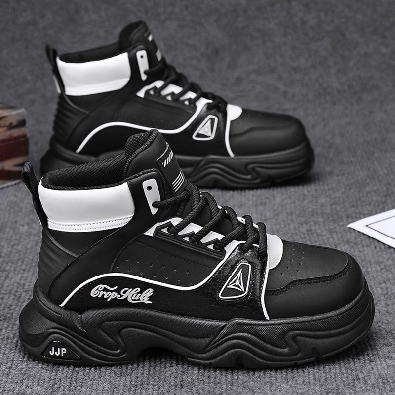 Herren High-Top City-Plateau-Sneaker mit skulpturierter Wellenlaufsohle, gepolstertem Knöchelkragen und griffiger Offroad-Traktion Shop Nory