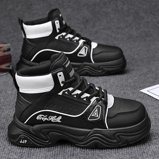 Herren High-Top City-Plateau-Sneaker mit skulpturierter Wellenlaufsohle, gepolstertem Knöchelkragen und griffiger Offroad-Traktion Shop Nory