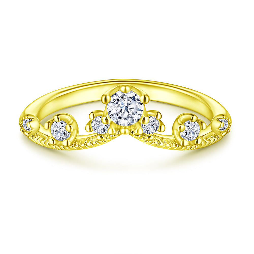Damenring mit elegantem floralen Design und funkelnden Zirkonia-Shop Nory