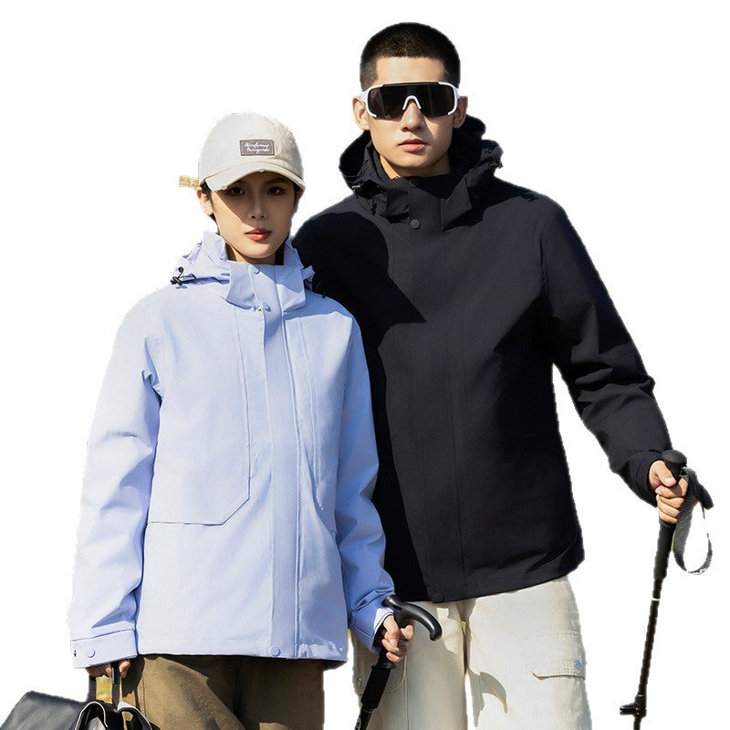 Herren Leichter wasserdichter Parka mit verstellbarer Kapuze und verdecktem Reißverschluss Shop Nory