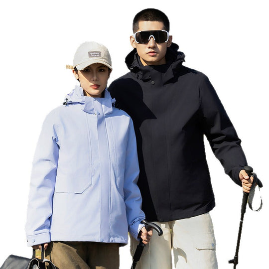 Herren Leichter wasserdichter Parka mit verstellbarer Kapuze und verdecktem Reißverschluss Shop Nory