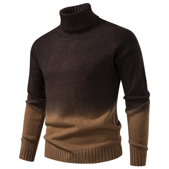 Herren Rollkragenpullover mit sanftem Farbverlauf und Feinstrick-Qualität Shop Nory