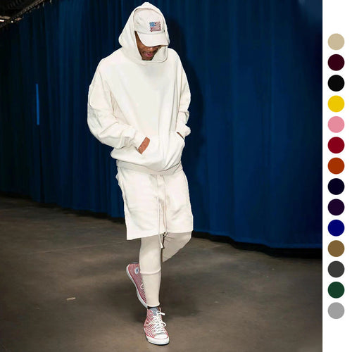 Herren Hoodie-Shorts-Set mit Kängurutasche