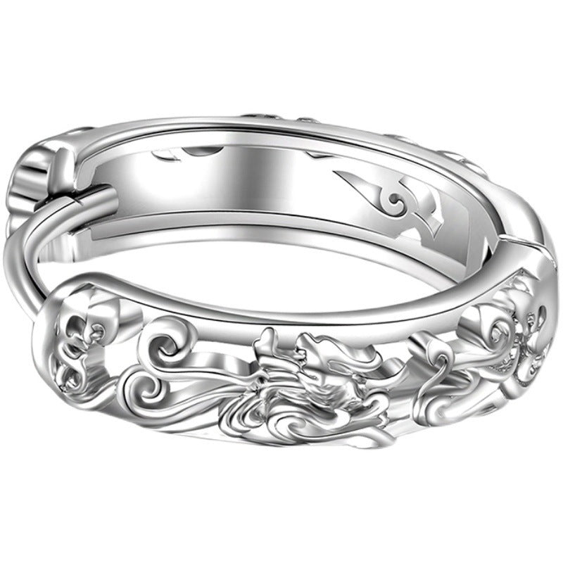 Damenring mit romantischem floralem Relief-Design Shop Nory