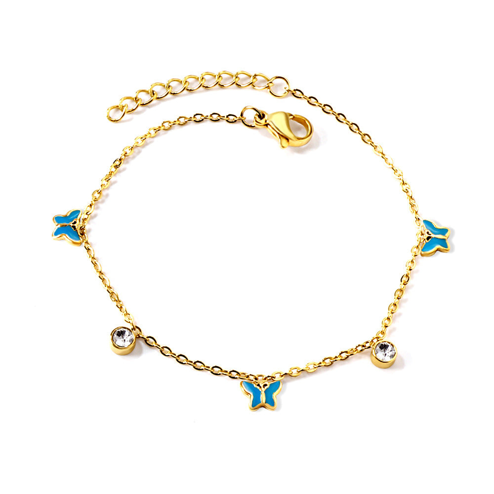 Damen Armband mit filigranen Blumenmotiven und funkelnden Kristallen Shop Nory