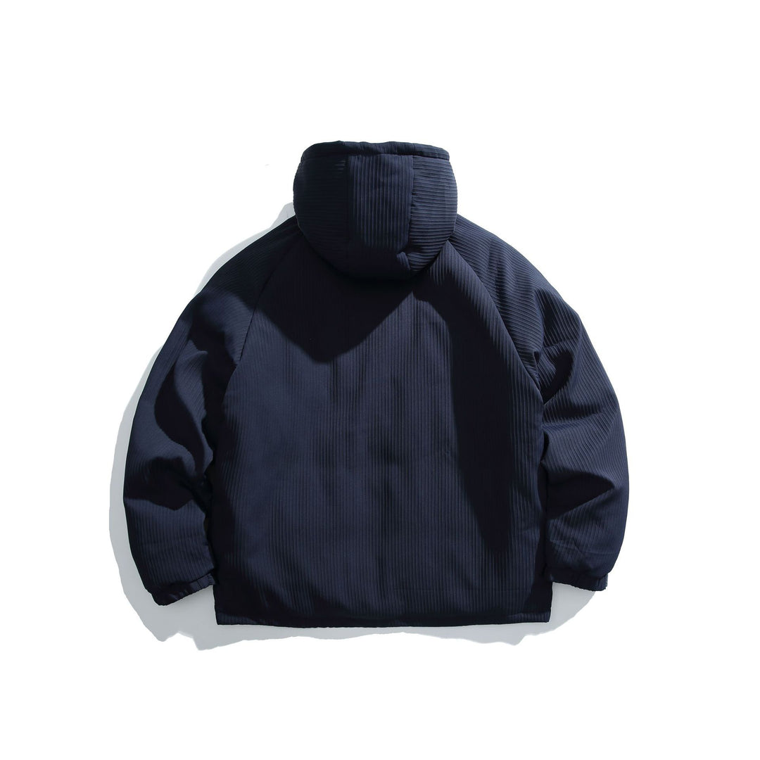 Herren Steppjacke mit Kapuze und geripptem Strukturstoff Shop Nory