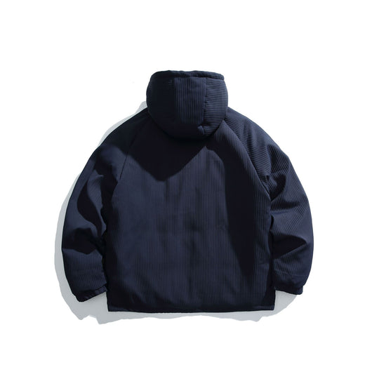 Herren Steppjacke mit Kapuze und geripptem Strukturstoff Shop Nory