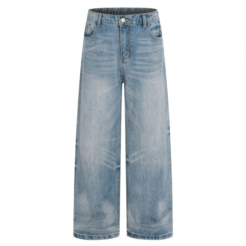 Damen Weite High-Waist Jeans aus leichtem Stonewashed Denim Shop Nory