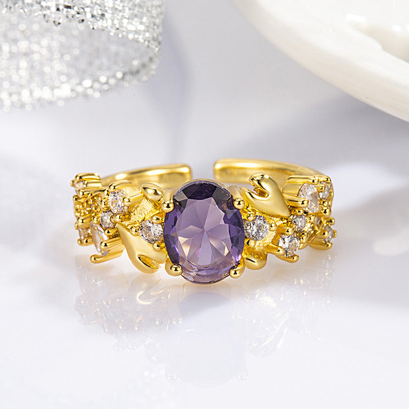 Damen Ring mit kunstvollem Design und funkelnden Zirkonia Shop Nory