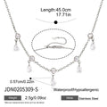 Damen Kette mit funkelnden Tropfenanhängern aus hypoallergenem Edelstahl Shop Nory