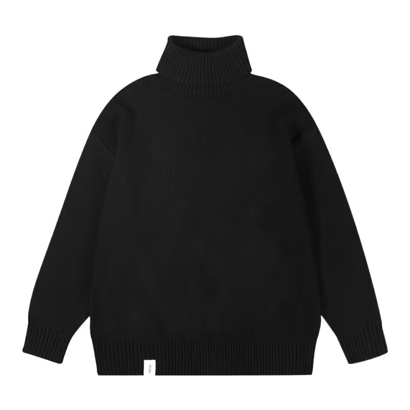 Damen Oversize-Rollkragenpullover aus weichem Baumwollmix mit gerippten Bündchen und verlängertem Saum Shop Nory
