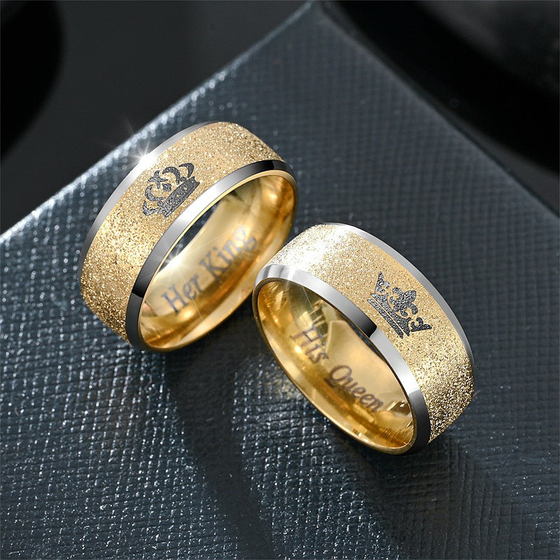 Herren Ring mit gravierter Krone und flossierendem Design Shop Nory