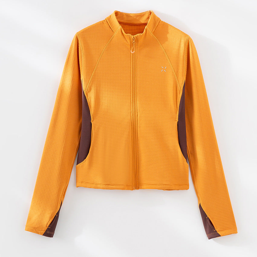 Damen Atmungsaktive Sportjacke mit Stehkragen, Raglanärmeln und Stretch-Einsätzen Shop Nory