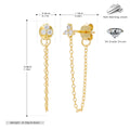 Damen Ohrhänger mit funkelndem Zirkon und eleganter Kette Shop Nory