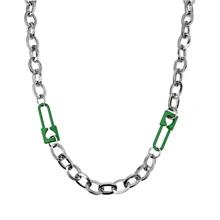 Damen Halskette mit originellem Kettenanhänger und modernen Designelementen Shop Nory