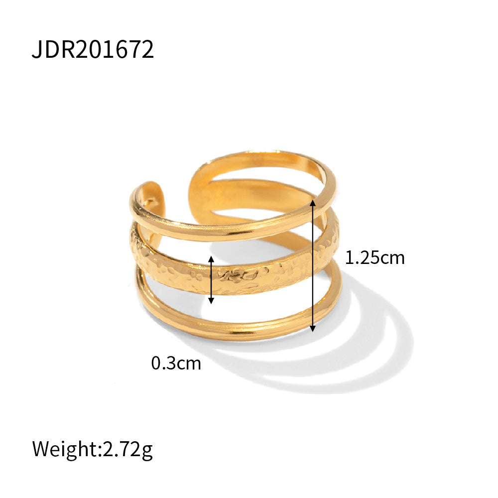 Damen Offener Ring mit modernem, floralem Design und hypoallergenen Eigenschaften Shop Nory