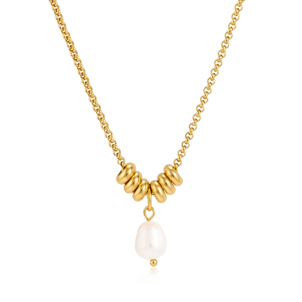 Damen Halskette mit eleganten Perlen und drehbarem Design Shop Nory