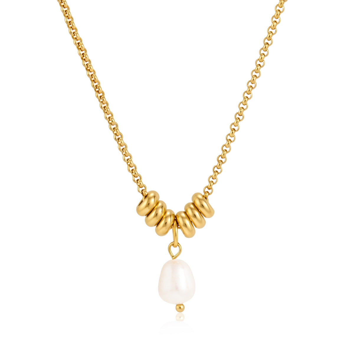 Damen Halskette mit eleganten Perlen und drehbarem Design Shop Nory