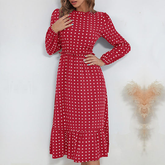 Damen Verspielt gemustertes Maxikleid mit Rüschendetails Shop Nory