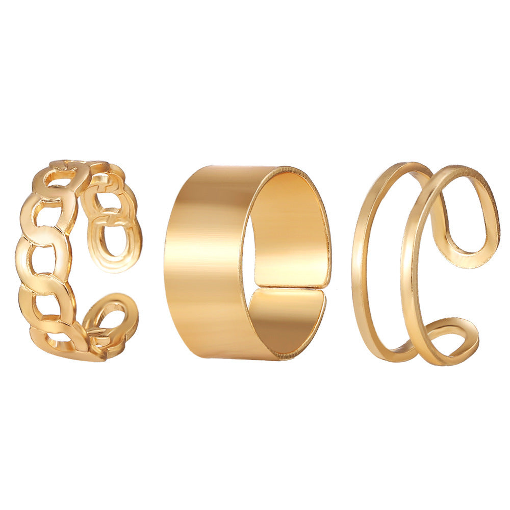 Damen Schmuckring-Set mit modernen, geometrischen Designs Shop Nory