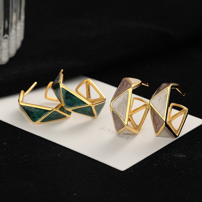 Damen geometrische Kreolen Ohrringe Shop Nory