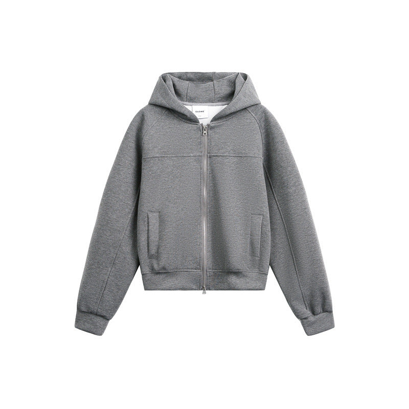 Unisex Kapuzen-Sweatjacke mit Zwei-Wege-Reißverschluss und Boxy-Schnitt Shop Nory