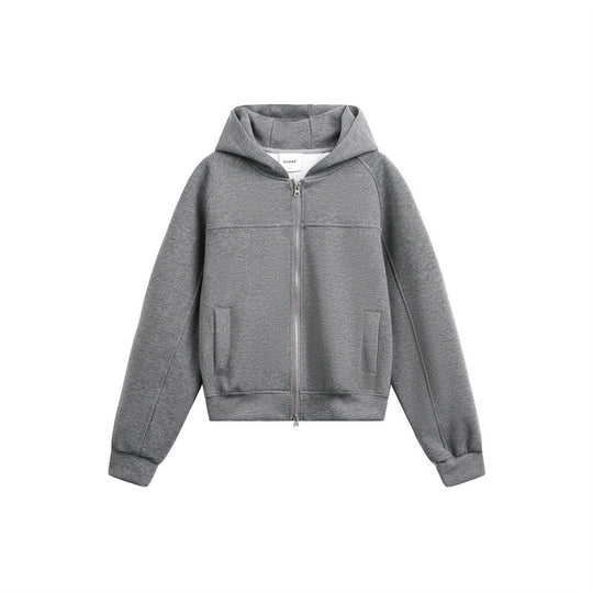 Unisex Kapuzen-Sweatjacke mit Zwei-Wege-Reißverschluss und Boxy-Schnitt Shop Nory