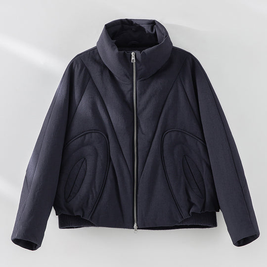 Damen Kurze gesteppte Steppjacke mit hohem Stehkragen und skulpturaler Nahtführung Shop Nory