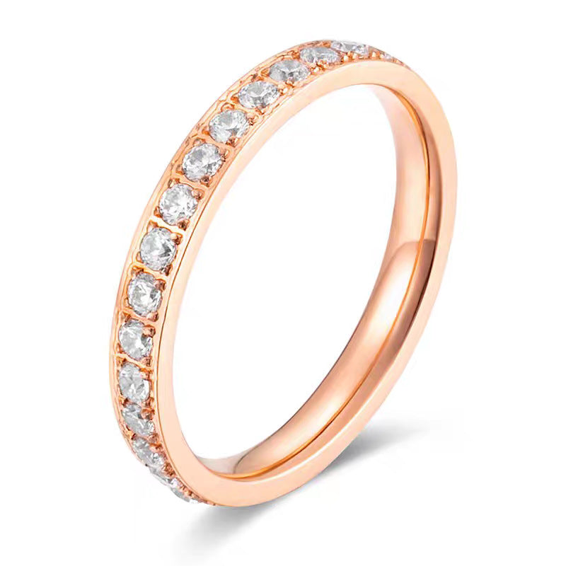 Damen Diamant-besetzter Ewigkeit Band Ring Shop Nory