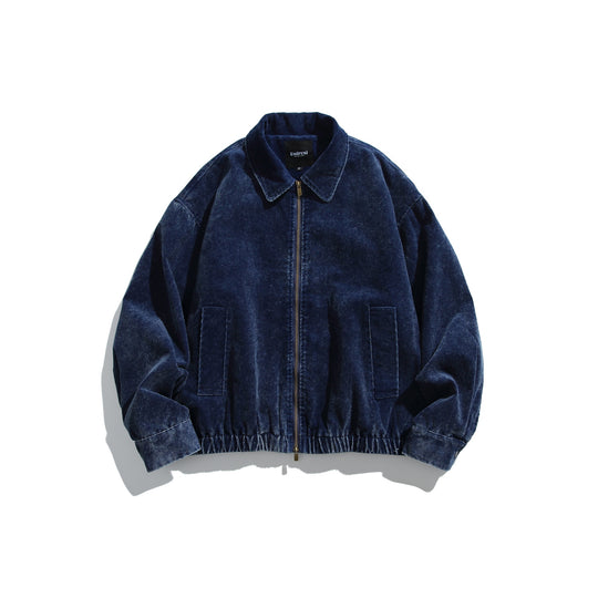 Unisex Cordvelours Bomberjacke mit Reißverschluss und elastischem Saum Shop Nory