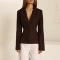 Damen taillierter Blazer mit elegantem Revers