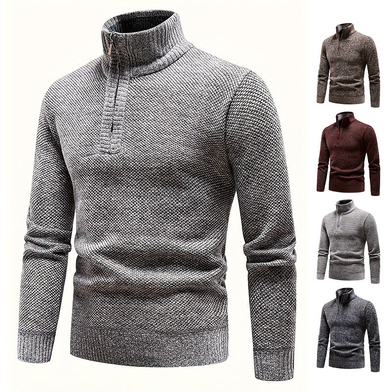 Herren Thermo-Strickpullover mit Stehkragen und Halbzip Shop Nory