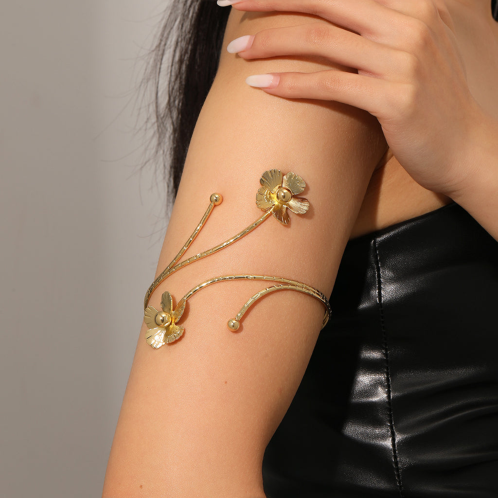 Damen Armreif mit floralen Motiven Shop Nory