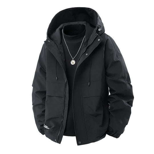 Herren Wasserabweisende urbane Parka‑Jacke mit verstellbarer Kapuze und Multifunktions‑Taschen Shop Nory