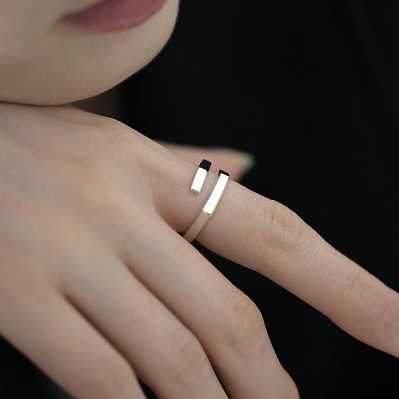 Damen minimalistischer Ring mit geschichtetem Design Shop Nory