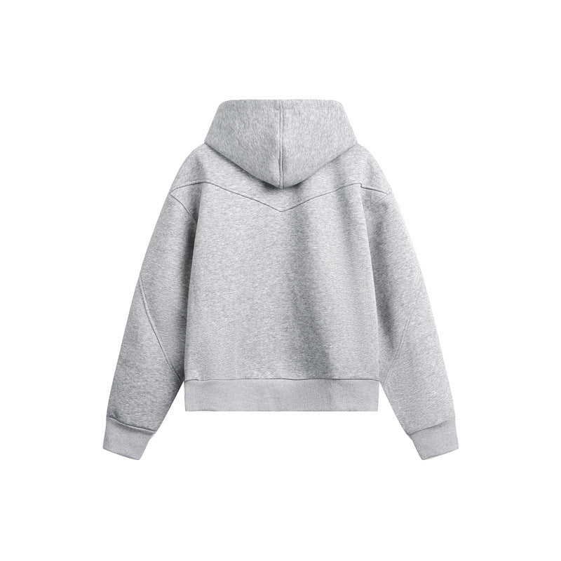 Unisex Oversize Kapuzen-Sweatjacke mit Zwei-Wege-Reißverschluss Shop Nory