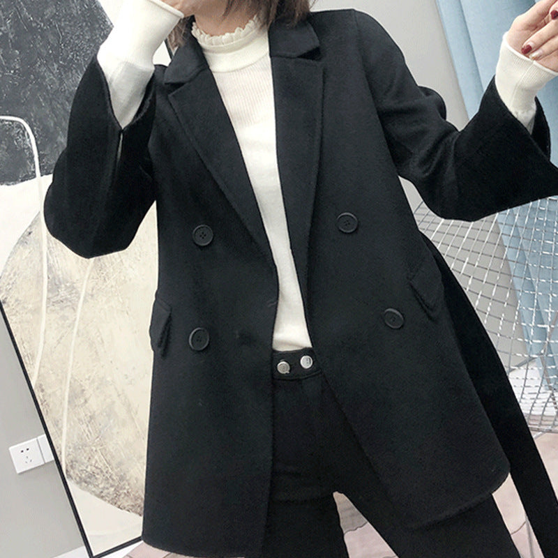 Damen zeitloser, doppelter Blazer mit Gürtel Shop Nory