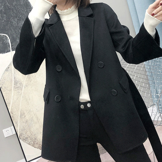 Damen zeitloser, doppelter Blazer mit Gürtel Shop Nory
