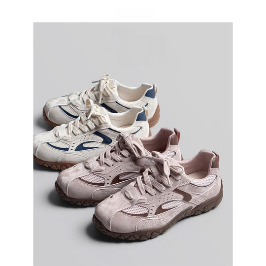 Damen Chunky Retro-Sneaker mit gepolsterter Komfortsohle und profilierter Gummisohle Shop Nory
