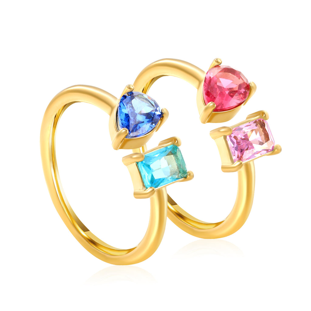 Damen verstellbarer Ring mit funkelnden Zirkonia Shop Nory