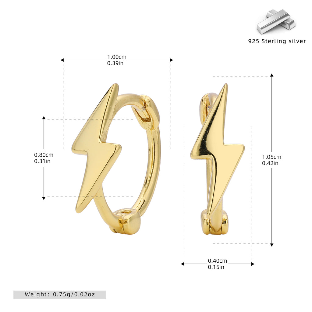 Damen Ohrhänger im modernen Blitzdesign aus hochwertigem 925 Sterling Silber Shop Nory