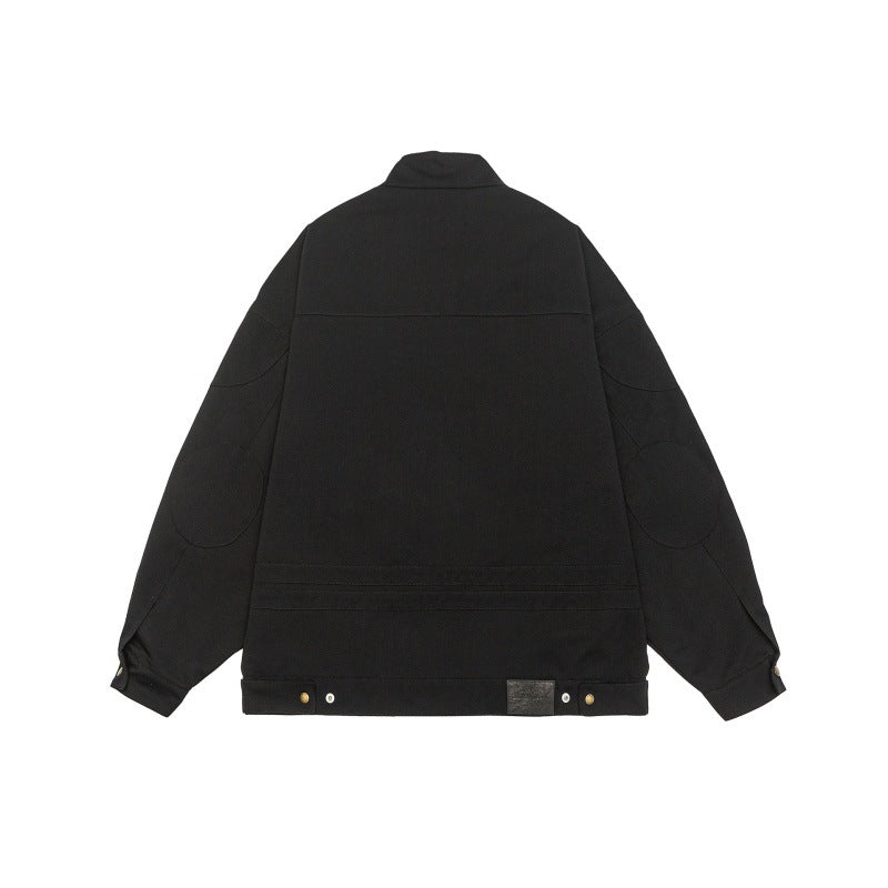 Unisex Boxy-Zipjacke im Oversized-Cut mit Stehkragen und tonaler Logoprägung Shop Nory