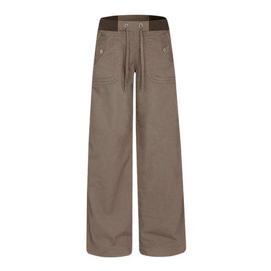 Damen Extraweite Palazzo-Hose mit elastischem Komfortbund, Tunnelzug und aufgesetzten Taschen Shop Nory