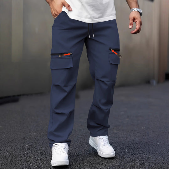 Herren Cargo-Jogginghose mit Multifunktionstaschen, Tunnelzug & Reißverschlüssen Shop Nory