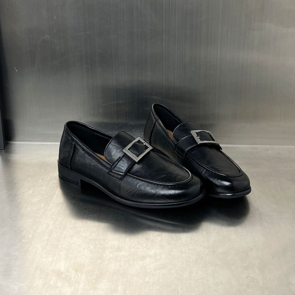 Damen elegante Mokassins mit modischer Schnallenverzierung