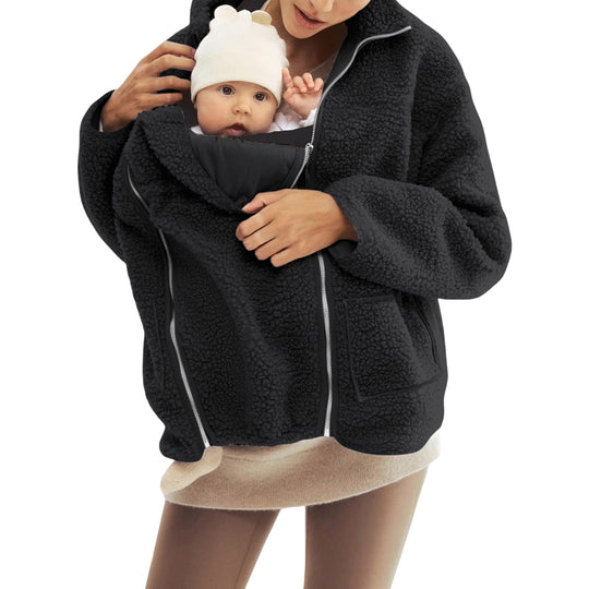 Damen nan oversized Teddyfleece Jacke mit Stehkragen und durchgehendem Reißverschluss Shop Nory