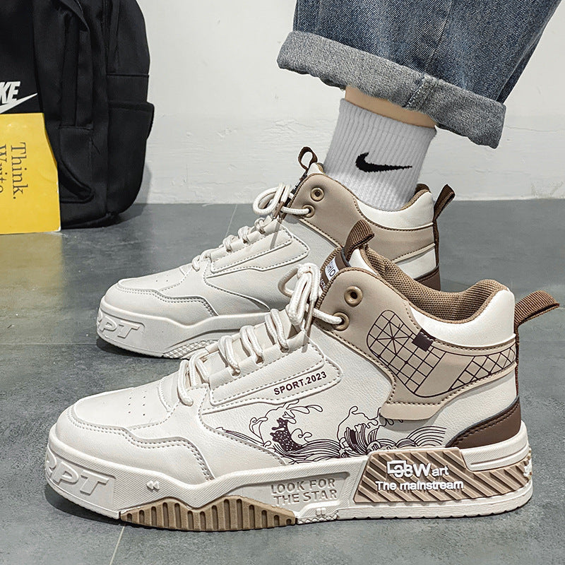 Damen Modische Hochsneaker mit grafischen Details