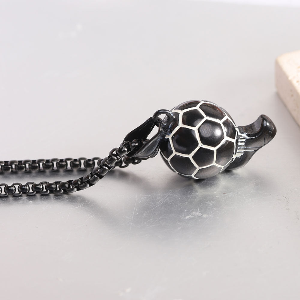 Herren Halskette mit Fußball- und Fußballschuh-Anhänger Shop Nory