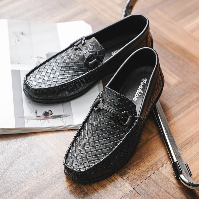 Herren Bequeme Mokassins aus geflochtenem Leder Shop Nory
